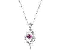 TQHGM Accessories 1CT D Color Moissanite Pendant s for Women, Heartstring Yellow/Blue/Pink Diamond of Authenticity