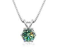 TQHGM Accessories 1ct Green/Yellow/Blue Moissanite Diamond s for Women, D Color Round Cut Diamond s, Pendant s, Jewelry s