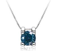 TQHGM Accessories - 1ct Round Cut D Color 925 Sterling Silver Moissanite Pendant for Women