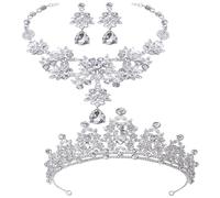 TQHGM Accessories Crown Bridal Wedding Bride Jewelry Bridal Bridesmaid Formal Jewelry Rhinestone