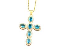 TQHGM Accessories Crucifix For Women, Shiny Cubic Cross, Exquisite Cross Pendant, Jesus Crucifix, Jesus Cross, Cross with Jesus