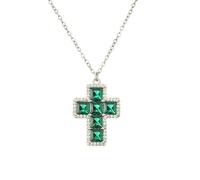 TQHGM Accessories Crucifix For Women, Shiny Cubic Cross, Exquisite Cross Pendant, Jesus Crucifix, Jesus Cross, Cross with Jesus