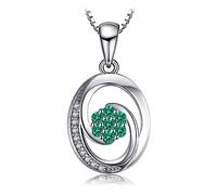 TQHGM Accessories Oval Simulated Nano Emerald Pendant For n Fashion Gemstone Jewelry
