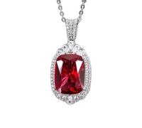 TQHGM Accessories Trend Solid 15 * 20mm Ruby Emerald Pendant For n Vintage Wedding Party Fine Jewelry Female