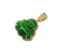 TQHGM Blue Buddha Pendant Cubic Zircon with Tennis Chain Fashion Hip Hop Punk Jewelry s-Cobalt Violet,18 Inch