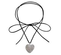 TQHGM Color Heart Female Temperament Velvets Rope Collarbone ChaiKoreaStudent Adjustable Jewelry