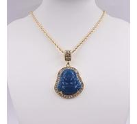 TQHGM Crystal Buddha Pendant Small Size and Big Size Hip Hop Men's Women's Rope Chain Crystal Iced out Rapper Singer Jewelry