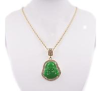 TQHGM Crystal Buddha Pendant Small Size and Big Size Hip Hop Men's Women's Rope Chain Crystal Iced out Rapper Singer Jewelry