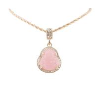 TQHGM Crystal Buddha Pendant Small Size and Big Size Hip Hop Men's Women's Rope Chain Crystal Iced out Rapper Singer Jewelry