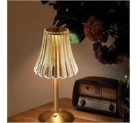 TQHGM Desk Crystal Retro Bedside Bedroom Ambiance LampSense Night American Decorative Lamp Rechargeable Dimmable Table Light Head