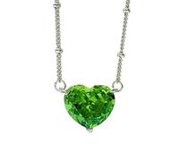 TQHGM EsswiN s for Women, 925 Silver Heart Shape Pink Yellow 5A Zircon Pendant For Women Wedding Jewelry s