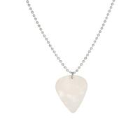 TQHGM Girl Products 925 Sterling Silver Rock Roll For Women and Men, Heart Shape Pendent Pick Movie Peripherals Neck Chain, Spiked Punk Choker, Guitar,