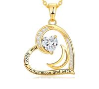 TQHGM Girl Products Gold for Women-Heart for Women Birthstone for Women Birthday s for Wife from Husband Birthday s for Girlfriend Mom Daughter Jewelry for Women s for