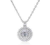 TQHGM Girls Jewelry Accessories 1 Moissanite Pendant for Women Round Cut D Color Lab Created Diamond s Perfect for Daily Wear Parties Wedding Decorations