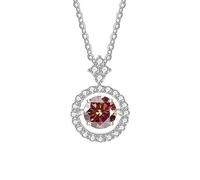 TQHGM Girls Jewelry Accessories 1ct Round Cut D Color Diamond Moissanite Pendant for Women Decorations