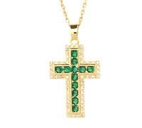 TQHGM Girls Jewelry Accessories Crucifix For Women, Zircon Pendant Classic Geometric Choker, Cross with Jesus Decorations