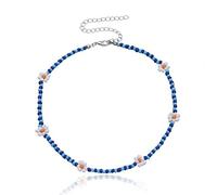 TQHGM Korea Lovely Daisy Flowers Colorful Beaded Charm Statement Short Choker for Women Vacation Jewelry