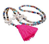 TQHGM Long Chain for Women Pendant Women Hand-Made Bead Sweater Tassel Crystal Chain Accessory Valentines Day Heart