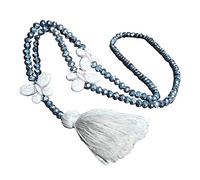 TQHGM Long Chain for Women Pendant Women Hand-Made Bead Sweater Tassel Crystal Chain Accessory Valentines Day Heart