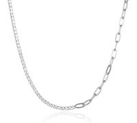 TQHGM Men, Chains Jewelry Men Women Pendant Clear Tennis Paperclip Chain Rock Punk Party