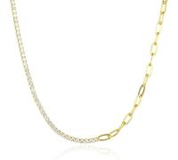 TQHGM Men, Chains Jewelry Men Women Pendant Clear Tennis Paperclip Chain Rock Punk Party