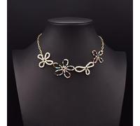 TQHGM Natural Pearl Colorful Gemstones Exaggerated Irregular Large Flowers Adjustable Clavicle Chain Women Jewelry