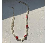 TQHGM New Korea Metal Chain Transparent Colorful Beaded Irregular Flowers Pearl for Women Party Jewelry-4