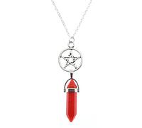 TQHGM New Whole Natural Crystal Jewelry Hexagon Chakra Pentagram Pendant