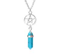TQHGM New Whole Natural Crystal Jewelry Hexagon Chakra Pentagram Pendant