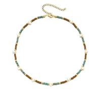 TQHGM Pendant Chain Men Women Jewellery Black Color Bohemian Beads For Women Boho Natural Stone Summer Beach