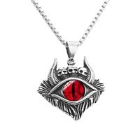 TQHGM Retro Punk Ancient Egypt Eye of Horus Skull Pendant Men's Motorcyclist Jewelry Accessories