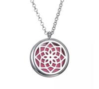 TQHGM Round Aromatherapy Essential Oil Perfume Diffuser Locket Pendant -3165