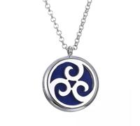 TQHGM Round Aromatherapy Essential Oil Perfume Diffuser Locket Pendant -3165