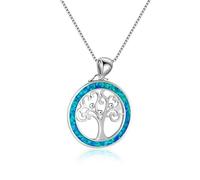 TQHGM Trend Pendant Chain Men Women Jewellery Bohemia Blue Imitation Opal Cute Fish Pendant For Women Charm Crystal Animal Turtle For Women