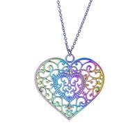 TQHGM Trend Pendant Chain Men Women Jewellery Moon Charm For Women Men Pendant Vintage Sun Heart Charm s Chain On The Neck