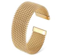 TQHGM Wide Woven, Gold Mesh Bracelet Stainless Steel Bangles Stackable Open Chunky Arm Cuff Vintage Boho Statement Wrist Jewelry for Women