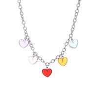 TQHGM Women s Pendants Cute oon Resin Pendant Colorful For Women Chain Fruits lings and Moon Clouds Personalized Locket