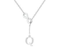 TQHGM Women s Pendants for Patrck Day 8 Shaped Tassel Silver Initial For Women Silver s For Women A Z 26 Alphabet Initial s For Teen Girls Jewelry Padlock