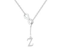 TQHGM Women s Pendants for Patrck Day 8 Shaped Tassel Silver Initial For Women Silver s For Women A Z 26 Alphabet Initial s For Teen Girls Jewelry Padlock
