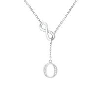 TQHGM Women s Pendants for Patrck Day 8 Shaped Tassel Silver Initial For Women Silver s For Women A Z 26 Alphabet Initial s For Teen Girls Jewelry Padlock