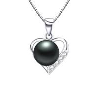 TQHGM Women's Jewelry Crystal Natural Freshwater Pearl Pendant for Women Love Bridal Jewelry with Box Made in China