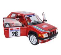 TQMEAD 1:18 para El Logotipo 205-Rallye1990, Modelo De Coche De Aleación Roja De Doble Puerta, Juguete De Regalo para Niños Miniaturas De Automoción