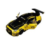 TQMEAD 1:18 para Nissan GTR (R35) Amarillo S180580 Aleación Modelo De Coche Completamente Abierto Juguete Coche Regalo Niños Adultos Miniaturas De Automoción