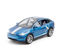 TQMEAD 1:20 For Tesla Model X Nueva Aleación De Energía Modelo De Coche Deportivo Sonido Y Luz Pull Back Boy Colección Regalo Coche De Juguete Miniaturas De Automoción(Taglia Unica)