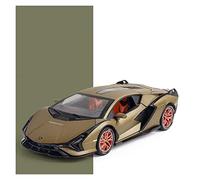 TQMEAD 1 24 For Lamborghini Lightning Alloy Sound and Light Pull Back Modelo De Coche Decoración Regalos Juguetes Artesanía Miniaturas De Automoción(Naranja)