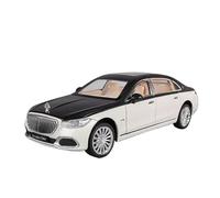 TQMEAD 1 24 para Benz Maybach S680 Coche Miniatura Aleación con Sonido Luz Coche Juguete Extraíble Decoración Colección Fundida Presión Miniaturas De Automoción(White)