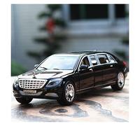 TQMEAD 1 24 para Mercedes-Benz Maybach S600 Modelo Coche Juguete aleación Fundido presión Alargado para niños Regalo Novio Miniaturas De Automoción(Negro)