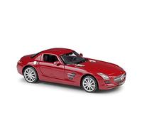 TQMEAD 1 24 para Mercedes Benz SLS AMG Aleación Modelo De Coche Fundido A Presión como Regalo Manualidades para Adultos Miniaturas De Automoción(Rojo)