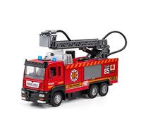 TQMEAD 1 32 For Escalera Extinción Incendios, Modelo Coche Aleación, Colección Juguetes Pulverización De Agua For Niños, Manualidades De Regalo Miniaturas De Automoción
