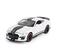 TQMEAD 1 32 for Ford Mustang GT500 Aleación De Zinc Modelo De Coche Simulación Sonido Y Luz Juguete for Niños Miniaturas De Automoción(White)
